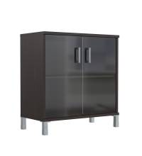 Шкаф низкий со стеклянными дверьми B 410.5 Венге Магия 900х450х920 