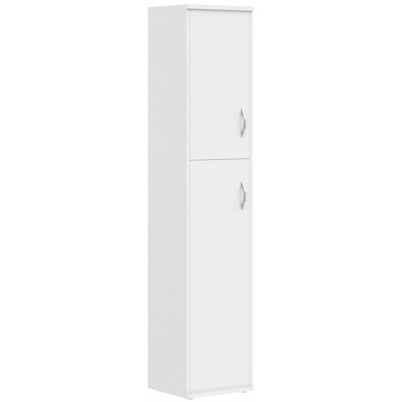 Шкаф колонка с глухой малой и средней дверьми СУ-1.8(R) Белый 406*365*1975 главное фото