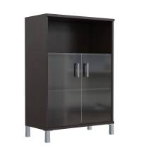 Шкаф средний с малыми стеклянными дверьми B 420.5 Венге Магия 900х450х1286 