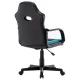 Игровое кресло  "Stripe GM-202", экокожа, черное/голубое, 532509. Фото товара с разных ракурсов.