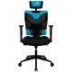 Кресло игровое Aerocool Guardian черный/голубой сиденье черный эко.кожа/сетка крестов. нейлон. Фото товара с разных ракурсов.