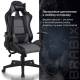 Кресло компьютерное  "GT Racer GM-100", две подушки, экокожа, черное/серое, 531926. Фото товара с разных ракурсов.