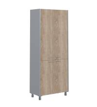 Шкаф с глухими средними и малыми дверьми OHC 87.3 Дуб Сонома светлый/Металлик 