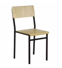 Стул ученический нерегулируемый, 380х420х840 мм, рост 6 (от 170 см), черный каркас, СШ2/1