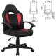 Игровое кресло  "Spark GM-201", экокожа, черное/красное, 532503. Фото товара с разных ракурсов.