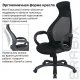 Кресло руководителя PREMIUM Genesis EX-517, пластик черный, ткань/экокожа/сетка черная. Фото товара с разных ракурсов.
