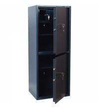 Сейф  "КМ-1200Т/2", 1200х475х400 мм, 76 кг, 2 отделения, ключевой замок, трейзер, крепление к стене, 291170