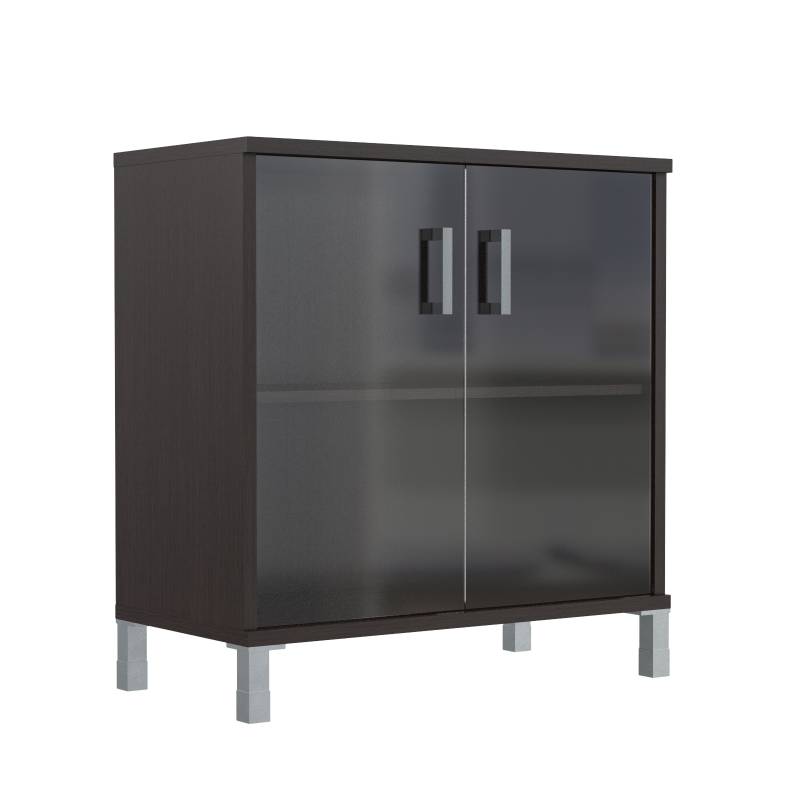 Шкаф низкий со стеклянными дверьми B 410.5 Венге Магия 900х450х920  главное фото