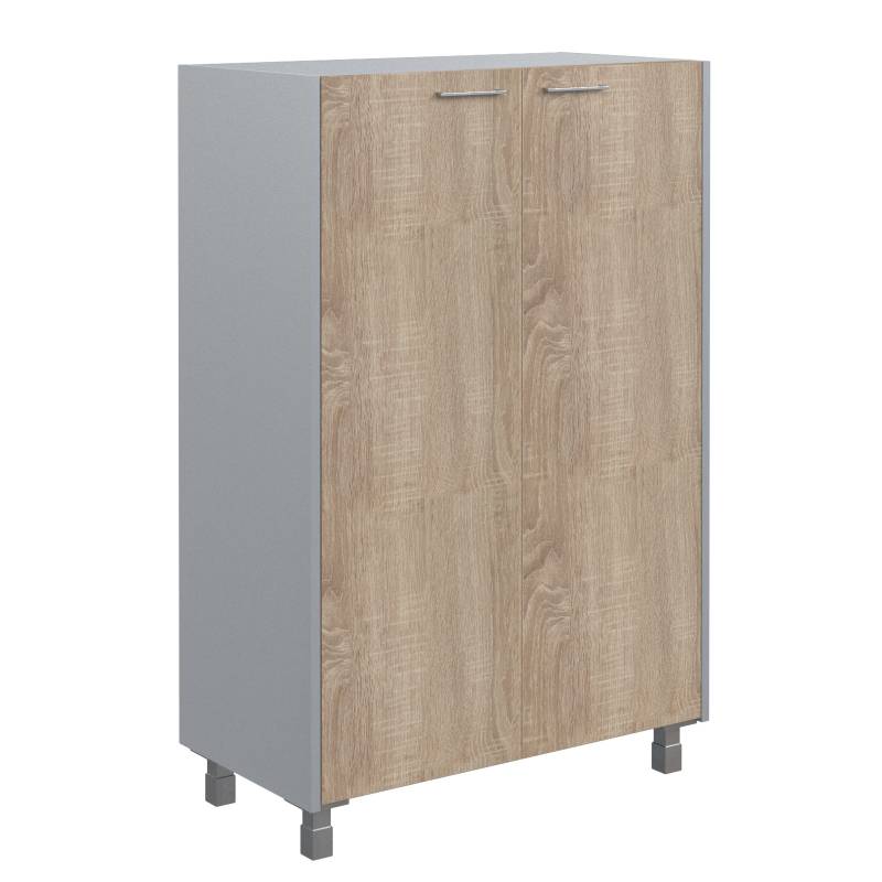 Шкаф с глухими средними дверьми OMC 87.1 Дуб Сонома светлый/Металлик  главное фото