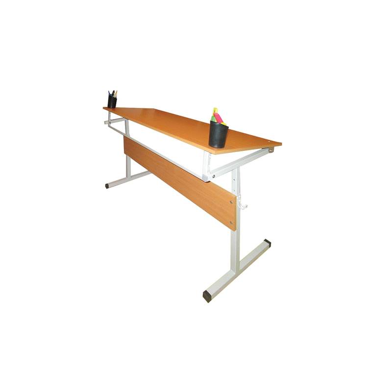 Стол-парта 2-местный, регулируемый угол, 1200х500х520-640 мм, рост 2-4, серый каркас, ЛДСП, бук, Ш-304 (2-4) М главное фото