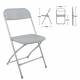 Стул складной для дома и офиса  "Golf CF-002", серый каркас, пластик серый, 531564. Фото товара с разных ракурсов.
