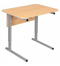 Стол-парта 1-местный регулируемый СУТ.54, 600х500х520-640 мм, рост 2-4, серый каркас, ЛДСП клён